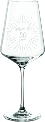 Produktbild von Famanu Weinglas 560ml mit Gravur Cheers zum 50. Geburtstag - elegantes Geschenk