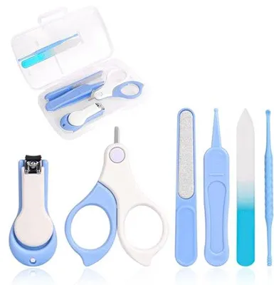 Immagine prodotto di Set per la cura del bambino - Set completo per la cura del bambino, composto da 6 elementi: tagliaunghie, forbici per unghie e pinzette