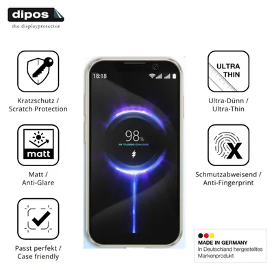 Produktbild von 4x Schutzfolie für Hipipooo Mini Smartphone matt Displayschutzfolie Folie Display Schutz dipos