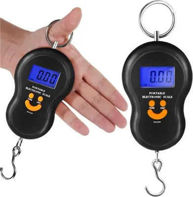 Zdjęcie produktu dla Waga hakowa z wyświetlaczem LCD, udźwig 50 kg, funkcja tarowania