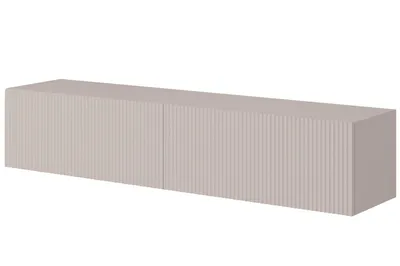 Image de Selsey VELDIO - Meuble TV 140 cm gris-beige avec façade fraisée