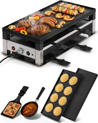 Produktbild von Solis 5 in 1 Raclette Tischgrill, 1400 W, 8 Personen, Mini Pizza Mini Wok Crepes