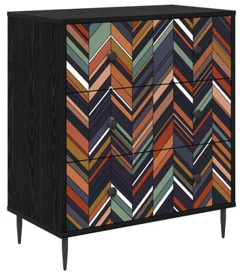 Obrázok produktu pre Komoda s zásuvkami OMMEN, geometrický vzor, 66 x 36,5 x 76 cm