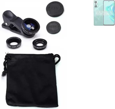 Produktbild von K-S-Trade Smartphone Kamera Linsen Set Kompatibel mit Infinix Hot 20 Play 3in1 Clip-On Kamera Adapter Macro Weitwinkel FishEye Fischauge Objektiv