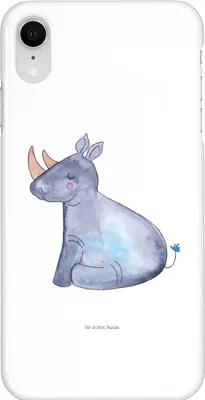 Produktbild von Mr. & Mrs. Panda Iphone XR Handyhülle Einhorn Nashorn - Weiß - Geschenk, Nashörner, Zoo, Unicorn, Handy Case, Lustig, Glitzer, Regenbogen, Premium Kunststoff