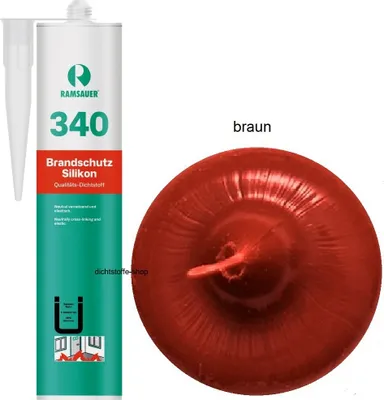 Produktbild von Ramsauer 340 Brandschutz B1 1K Silicon Dichtstoff 310ml Kartusche braun