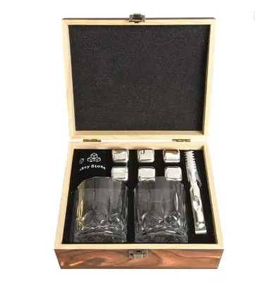 Obrázek produktu pro Dárková sada sklenic na whisky, chladicí kostky WS-007