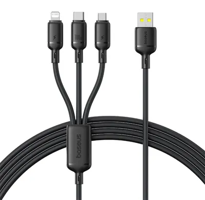 Immagine prodotto di Baseus Rapid Series 3-in-1 USB-A 100W 1.5m, Schwarz