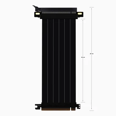Produktbild von P50 PGU PCIe 3.0 x16 Riser Kabel / Karte – PCI Express Verlängerung für PC & Grafikkarte, Flexibler Adapter