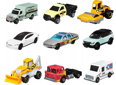 Produktbild von Matchbox Fahrzeugset 9-teilig HVT89 Echte Modelle