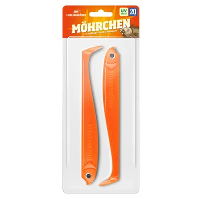 Produktbild von Lieblingsköder Meeres-Gummifische für Nord- und Ostsee (Möhrchen) Farbe: Möhrchen
