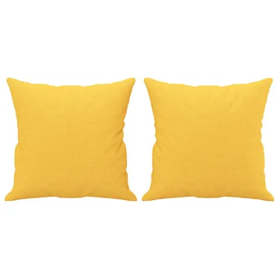 Immagine prodotto di vidaXL Cuscino decorativo 2 pz. Tessuto giallo chiaro 40x40 cm
