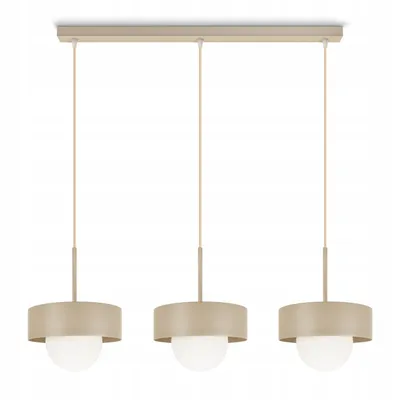 Produktbild von Luxolar - LED Pendelleuchte 3-flammig Beige-Grau G9 15W - Hängelampe für Wohnzimmer, Küchen - Modern Loft Style