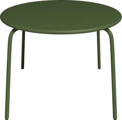 Produktbild von Runder Metall-Gartentisch, Durchmesser 110 cm – Khaki – MIRMANDE
