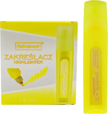 Zdjęcie produktu dla Żółty zakreślacz w zestawie 12 sztuk