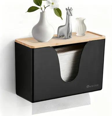 Productafbeelding van Solidchoice - Wandmontage Papieren Handdoekdispenser met Deksel