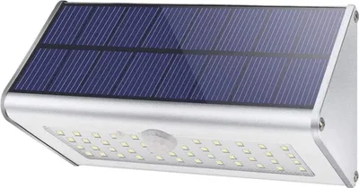 Produktbild von 1100 Lm 46 LED 4500mAh, Solarwandleuchte für den Außenbereich, Aluminiumlegierungsschale, Bewegungssensor, drahtloses wasserdichtes Nachtlicht, 4 Smart-Modi (weißes Licht)