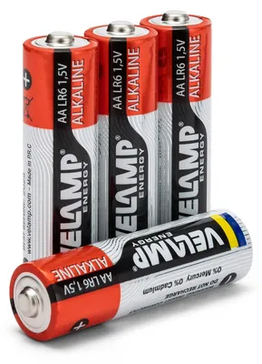 Productafbeelding van VELAMP LR6/4BP Alkaline batterij, type Mignon LR6 AA, 1,5 V, rond