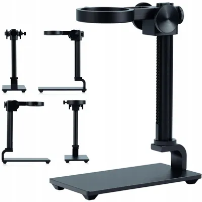Zdjęcie produktu dla Podstawa do mikroskopu cyfrowego - Stabilna baza stołowa | Uchwyt 35 mm | Wysokość 19,5 cm | Podstawa 15 × 7,5 cm