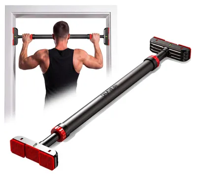 Immagine prodotto di Barra per porta - Barra per trazioni 4 in 1 - Senza trapano - 72-92 cm - Fino a 200 kg