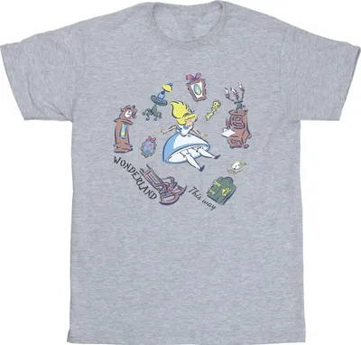 Produktbild von Disney - "Alice in Wonderland" T-Shirt für Herren BI10349 (XXL) (Grau)