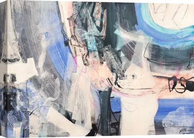Productafbeelding van Canvasprint, moderne abstracte print - Maurizio Piovan, "Een maalstroom van gedachten" - 80x60 cm