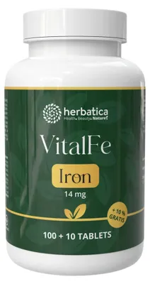 Obrázok produktu pre Železo 14 mg - 110 tabliet - Herbatica