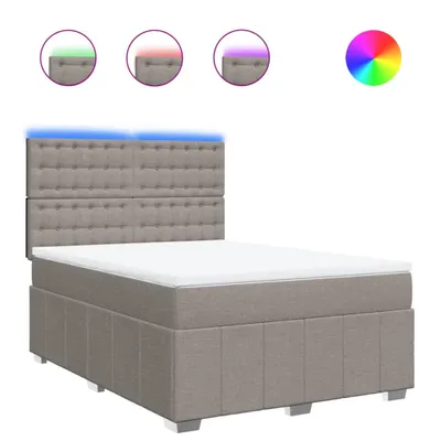 Produktbild von Boxspringbett mit Matratze Taupe 140x200 cm Stoff
