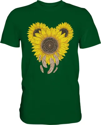 Produktbild von Sonnenblumen Gärtner Shirt Garten Motiv – Bottle Green / S