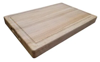 Produktbild von Schneidebrett aus Eiche 45x29x4 cm - Großes Strapazierfähiges Küchenbrett