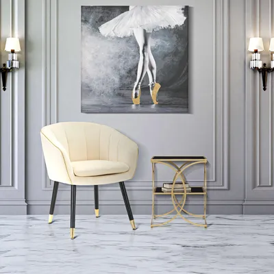 Immagine prodotto di Cachi - Poltrona, 62x58x78h cm Bianco, Braccioli