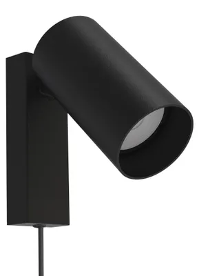 Produktbild von Wandlampe Metall GU10 verstellbar Schwarz Modern Wandspot