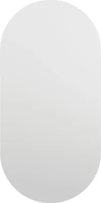 A plain white oval shape.