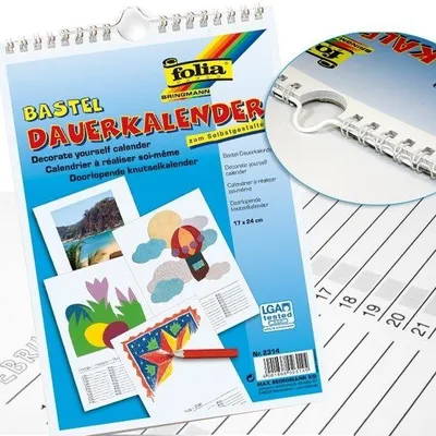 Produktbild von Folia 2314 Kreativ-Wandkalender, 170 x 240 mm, weiß