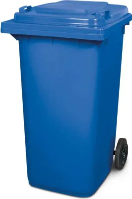 Produktbild von BRB Müllbehälter, Inhalt 240 Liter, HxBxT 1075 x 580 x 730 mm, blau