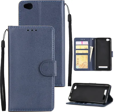 Produktbild von Ultra Slim Shockproof Full Protective Case mit Kartentasche Slot für Xiaomi Redmi 5A blau