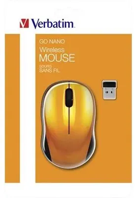 Obrázok produktu pre Verbatim Go Nano, Všestranný, RF Wireless, 1600 DPI, Oranžová