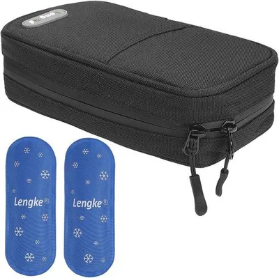 Produktbild von Famanu Insulin Kühltasche mit Organizer und Kühlpacks - ideal für Diabetesbedarf