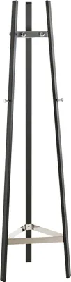Produktbild von HAKU Garderobenständer chrom, schwarz - Metall, B/H/T: 47x177x47 cm