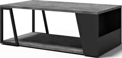 Obrázek produktu pro Konferenční stolek beton a černá, 100 x 55 x 36