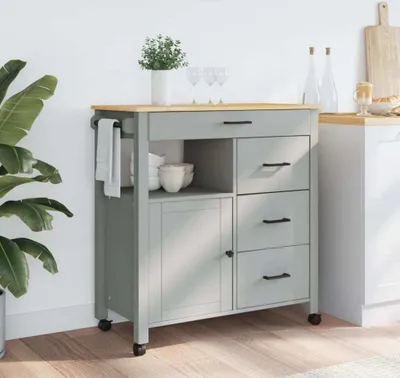 Produktbild von "im Sonderangebot" Küchenwagen MONZA 84x40x88,5 cm Massivholz Kiefer DEMöbel 6278448