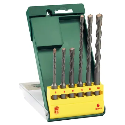 Produktbild von Hammerbohrer-Set SDS plus, 6-teilig, 5 - 8 mm, 110 mm, 6 - 10 mm, 160 mm