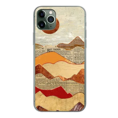 Produktbild von MuchoWow® Handyhülle Schutzhülle Hülle für iPhone 11 Pro Max Vintage - Zeitung - Marmor Silikon Softcase Handy Hülle - Schutz
