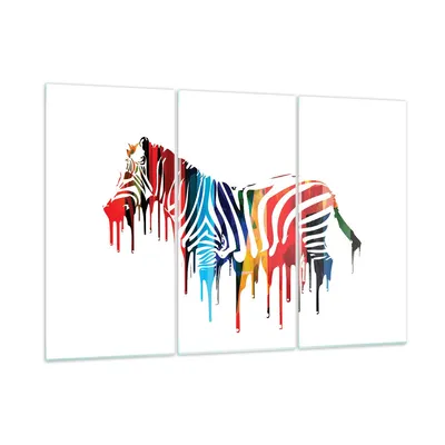 Produktbild von Bilder auf glas - Zebra Detail digital wild - 165x110cm - Glasbilder - Wandbilder - Kunstdruck - zum Aufhängen bereit - Wanddekoration aus Glas - Glas Bilder - Wandbild auf Glas - GCE165x110-3057