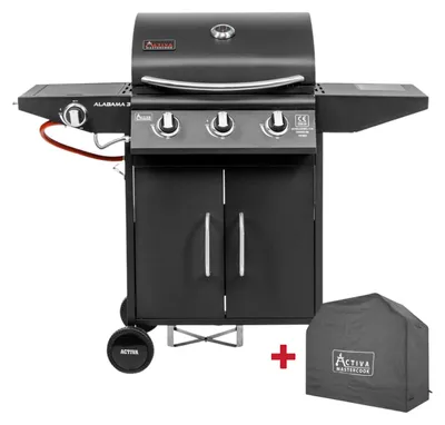 Zdjęcie produktu dla ACTIVA GRILL GAZOWY ALABAMA III 3+1 (9,6 + 3,2 kW) + POKROWIEC - 19789GD