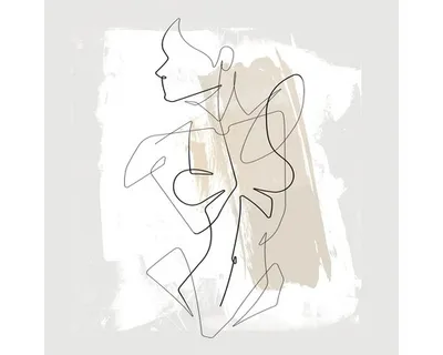 Produktbild von Leinwandbild Female abstract line art I 27x27 cm