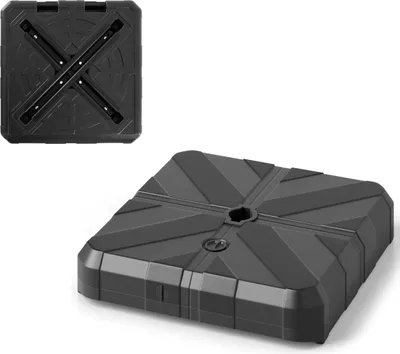 Immagine prodotto di KOMFOTTEU Supporto per ombrellone riempibile con 45 l di acqua / 60 kg di sabbia / 80 kg di sabbia umida, supporto per aste da 38/48 mm, supporto per ombrelloni a braccio per giardino e balcone