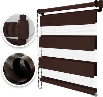 Immagine prodotto di Tende a rullo per interni ed esterni - Installazione senza foratura - Guida laterale durante l'apertura e la chiusura - 70 x 150 cm