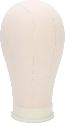 Produktbild von Perückenkopf aus Kork-Leinwandblock, Perückenherstellung, Perückenpräsentation, Styling-Übungsmannequin, Perückenkopfmodell, 53 cm