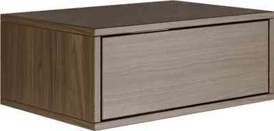 Produktbild von Selsey Framme – Nachttisch hängend mit Schublade, Holzoptik Walnuss, 50 cm